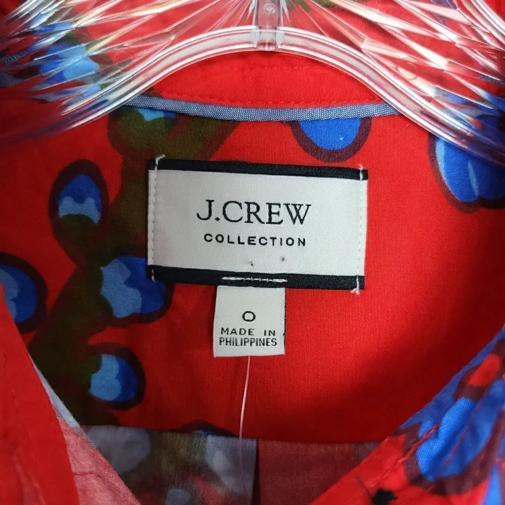 J.Crew Collection Classic-fit Button Down Shirt in Lattice Floral Size 0